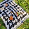 Bohemian Knitted Outdoor Mat & Blanket
