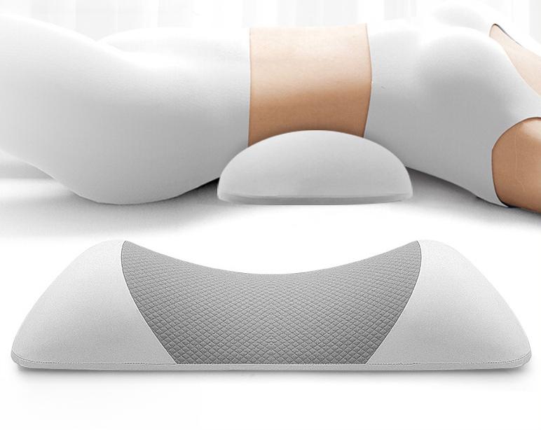 1pcs Ergonomic Lumbar Support Pillow for Sleeping Memory Foam Bed Pillow with Orthopedic Design Waist Cushion Posture Corrector