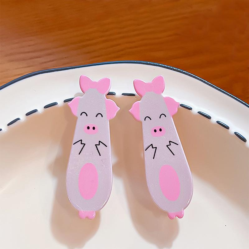 

2024 Creative 3D Cartoon Animal Hair Clip: Cute Girly Heart Duckbill & Side Clip Accessories