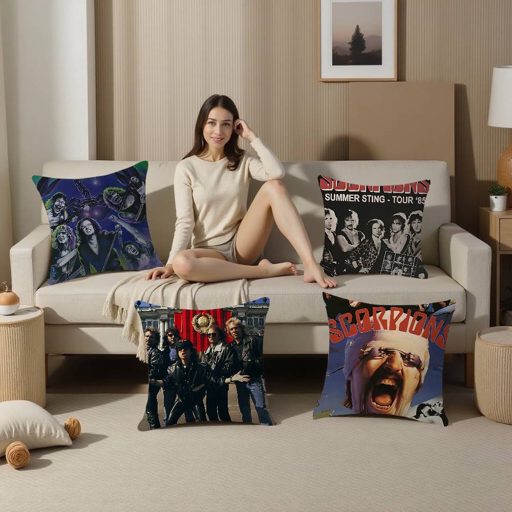 Classic Hard Rock Band S-Scorpions Personalized Pillow Cover Kids Bedroom Wild Party Decor Pillowcase Kid Birthday Shower Gift