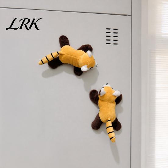 Metalloberflächen-Magnet Plüschtier Kühlschrankdekoration, Stofftier Panda Magnetisches Ornament, Dekorative Waschbärform Kühlschrank für Zuhause Küchentür
