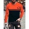 Semplice Stampa Longteng Autunno Moda Girocollo T-shirt a Maniche Lunghe da Uomo Top Outdoor Street Fashion Quotidiano Casual Comfort