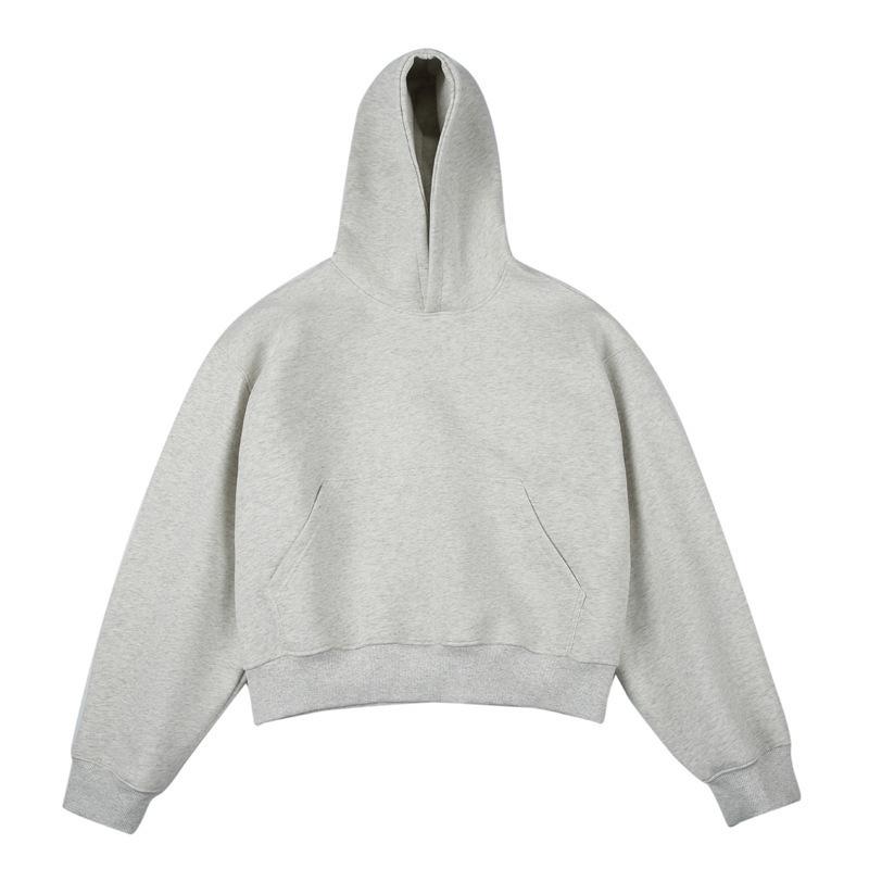 

Unisex Loose-Fit Plus Size Hoodie with Short Silhouette, Available in White Flower Gray and Royal Blue M