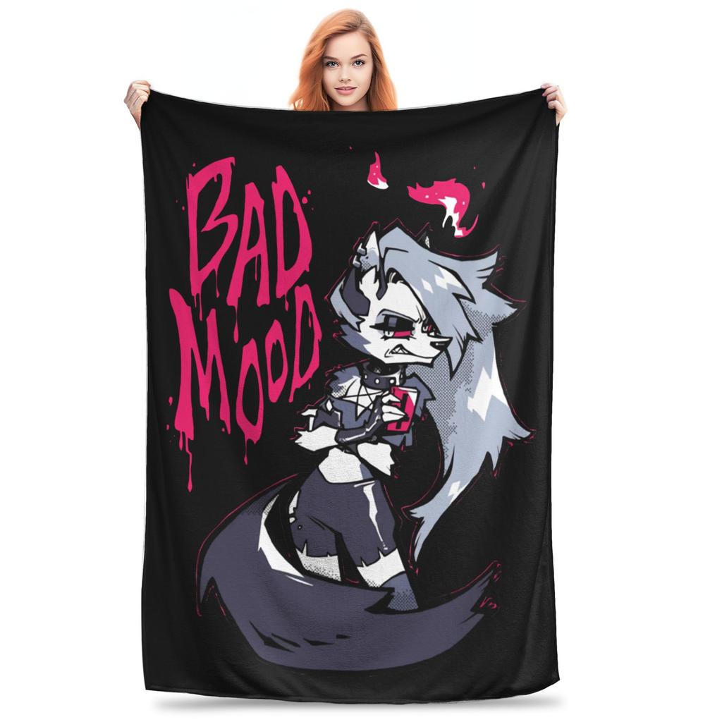 Loona Wolf Flannel Throw Blankets  Blanket for Home Travel Warm Bedroom Quilt