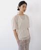AFTERGLOWOOL Sheer Half Sleeve Blouse-Ivory