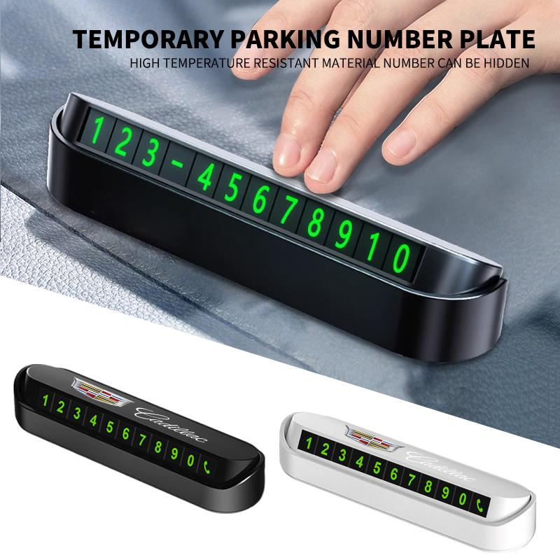 Car Temporary Parking Card Phone Number Card Plate Number Telephone Accessories For Cadillac SRX ATS XTS CT4 CT5 CT6 XT4 XT5 XT6