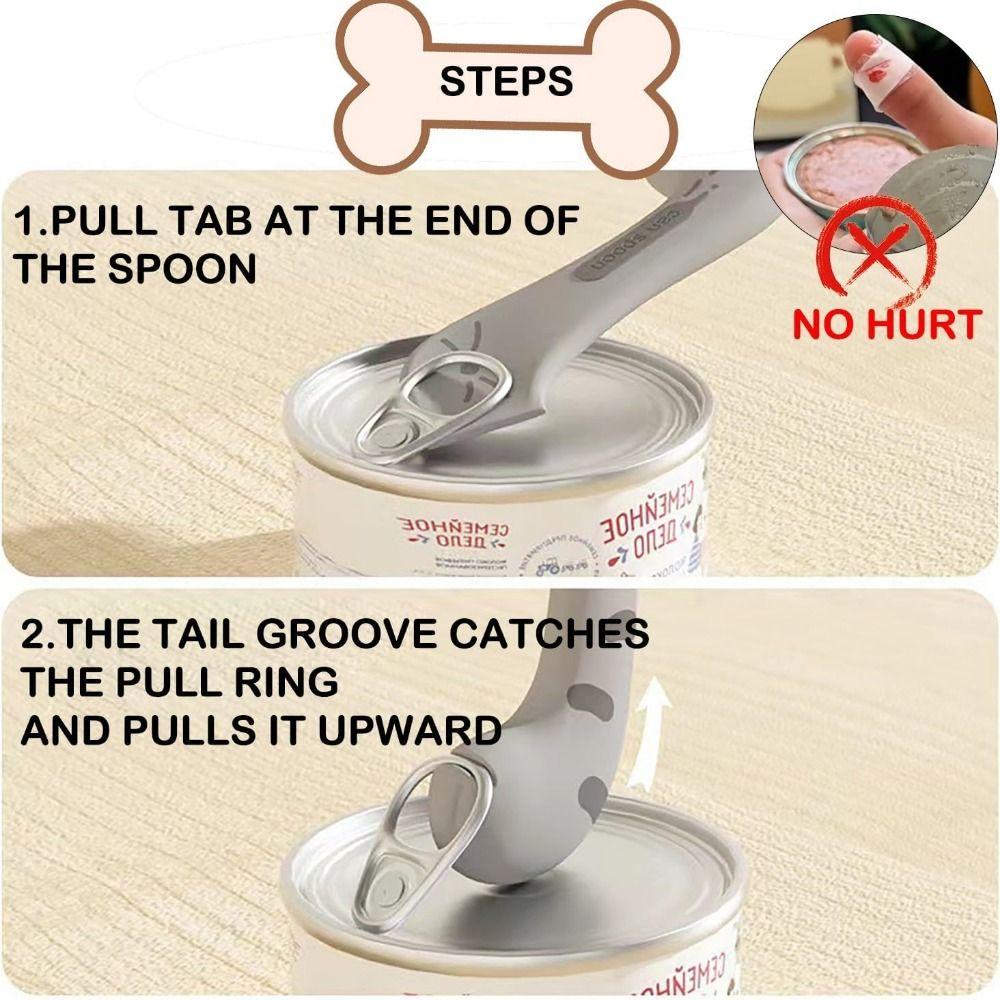 Sealing Cover Pet Can Supplies Set Reusable Feeding Cat Spoon Durable Cat Can Opener  Dog