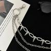 Zinc Zinc Zinc Alloy Rivet Studded Pants Chain Double-layer Punk Belt Chain Retro Bag Chain  Male