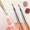 Nail Art Brush Checker Nail Drawing Painting Liner Brush Nail Art Tool Acrylic UV Gel Painting Brushes DIY Design Manicure Tools