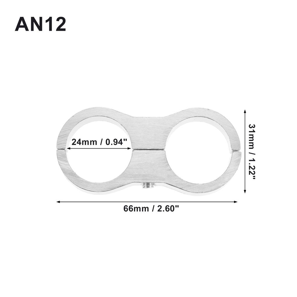 X AUTOHAUX 2pcs Car AN12 24mm Hose Separator Clamp Fuel Line Connector Fuel Line