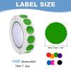 1000Pcs Colored Dot Stickers Color Coding Labels Blank Circle Stickers Adhesive Round Price Stickers for Office 12.7mm 19mm 25mm