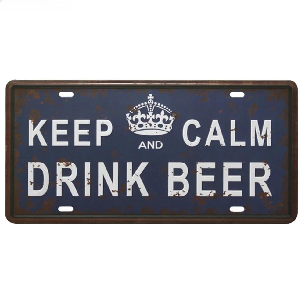 Welcome Beer Zone Metal Tin Signs Cold Beer Posters Front Door Club Bar Pub Cafe Wall Decors Retro Metal Signs