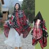 New Fashion Autumn Winter Retro Boho Plaid Print Scarf Women Layers Poncho Warm Scarve Capa Para Mujer Pashmina Cloak Wrap Shawl