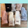 Winter Plush Warm Gloves For Students With Full Finger Knit Design For Commuting Comfort