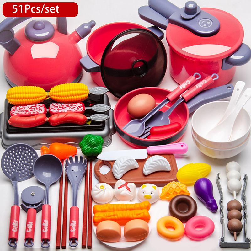 

Детский образовательный симуляционный игровой домик Кухонный игрушечный набор Девочка Симуляция Кулинарная посуда Кухонный набор Подарки Игрушки для девочек