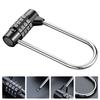 4 Digit Combination Padlock Resettable Lengthened Shackle Sturdy Metal Material Effective Anti Theft Safe Combination Padlock