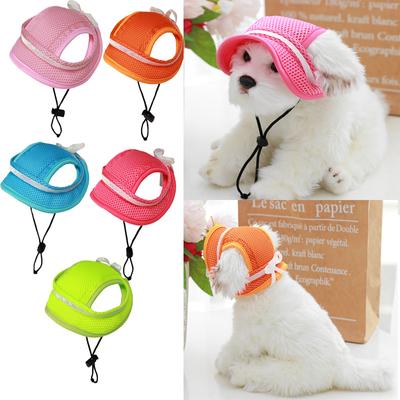 Summer Breathable Thin Section Pet Hat Adjustable Rope Cats and Dogs Leak Ears Dog Sun Hat Supplies