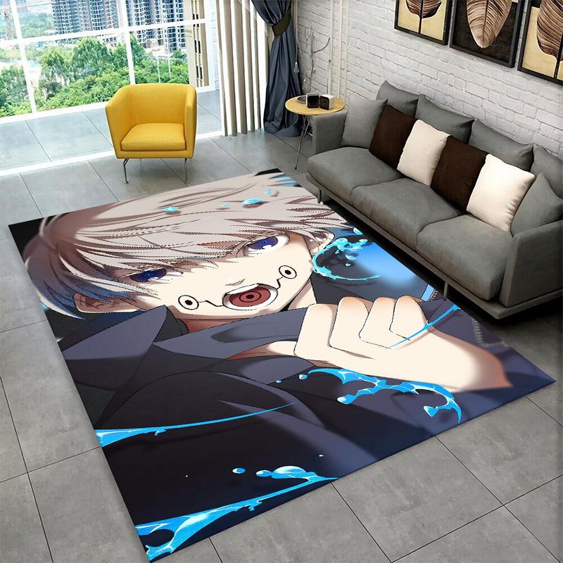 Cartoon Jujutsu Kaisen Anime Itadori Yuj Teppich für Spielzimmer Schlafzimmer Wohnzimmer Sofa Heimdekoration, rutschfeste Bodenmatte für Kinder