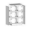 Sideboard White 67 x 39 x 107 cm Steel