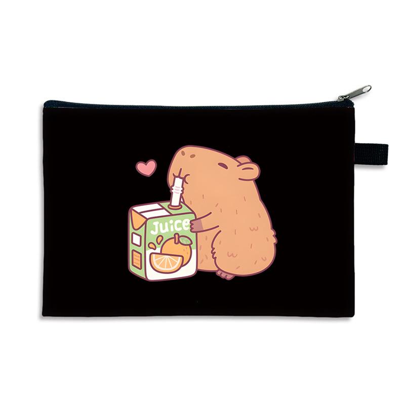 Printed Fashion Primary School Students Pencil Bag Creative Cartoon Pattern Zipper Stationery Pencil Bag Change Bag