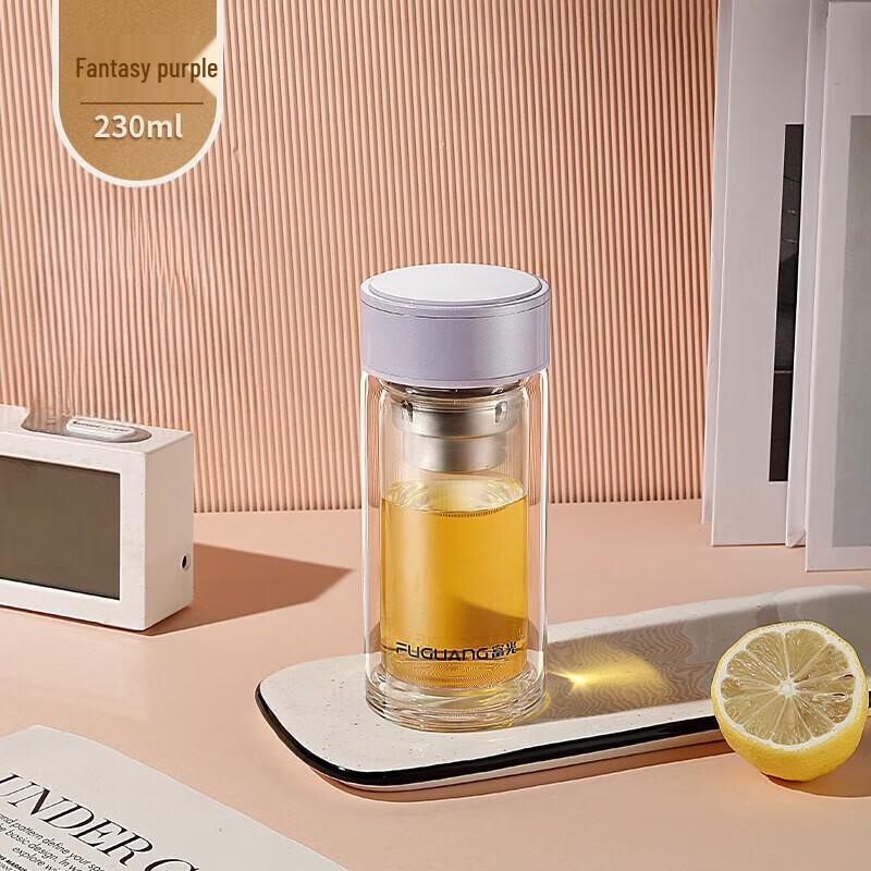 FUGUANG Double-Layer Glass Tea Infuser Cup