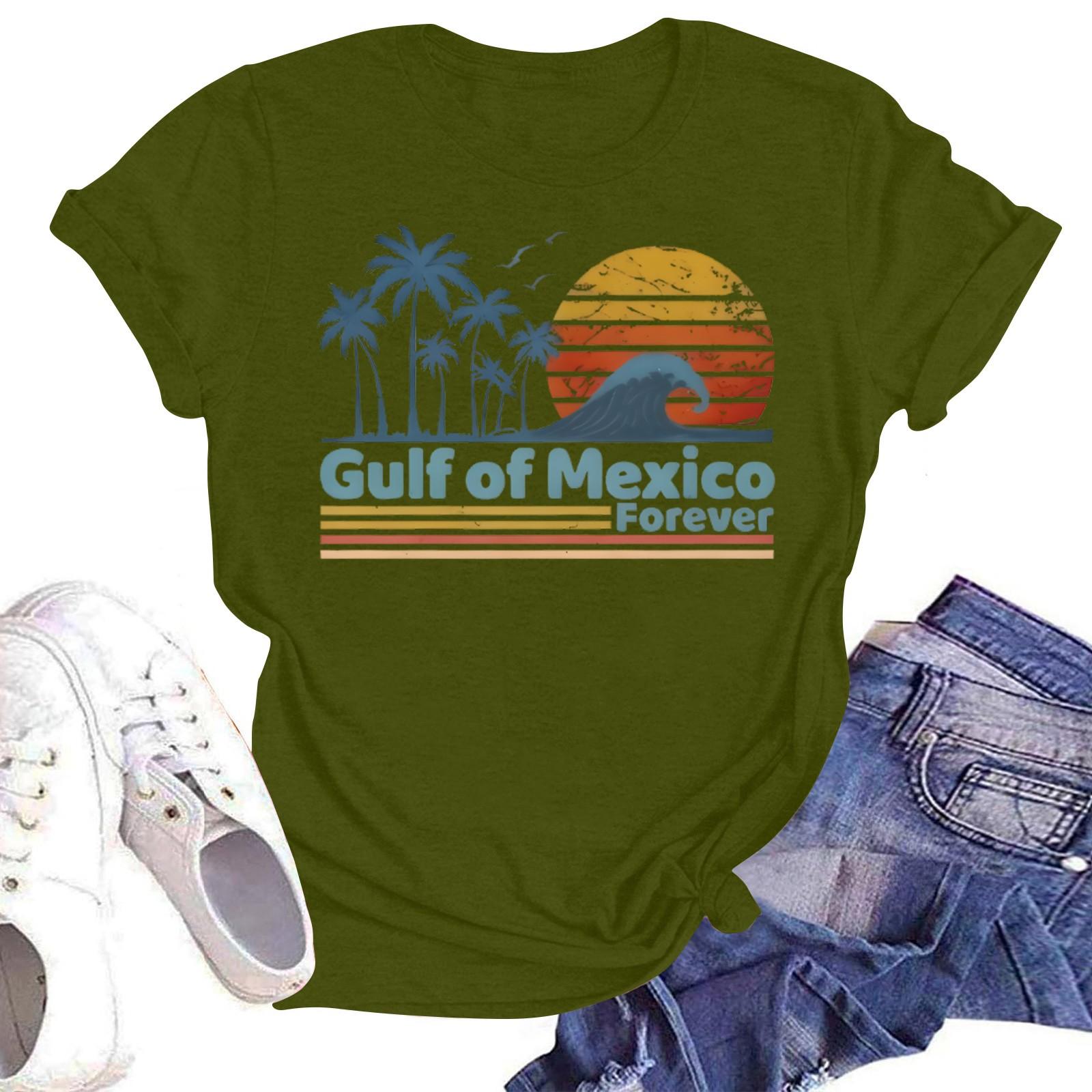 

Женская повседневная модная уличная футболка с коротким рукавом и принтом в мексиканском стиле L армия зеленый