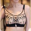Thin Bra with Rabbit Ear Cup Full Cup Design Thin Bra Without Steel Ring Double Breasted Bra