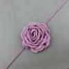 Elegant Floral Choker Necklace Stylish Gothic Fabric Flower Rope Necklace Fabric Material Floral Neckpiece for Women