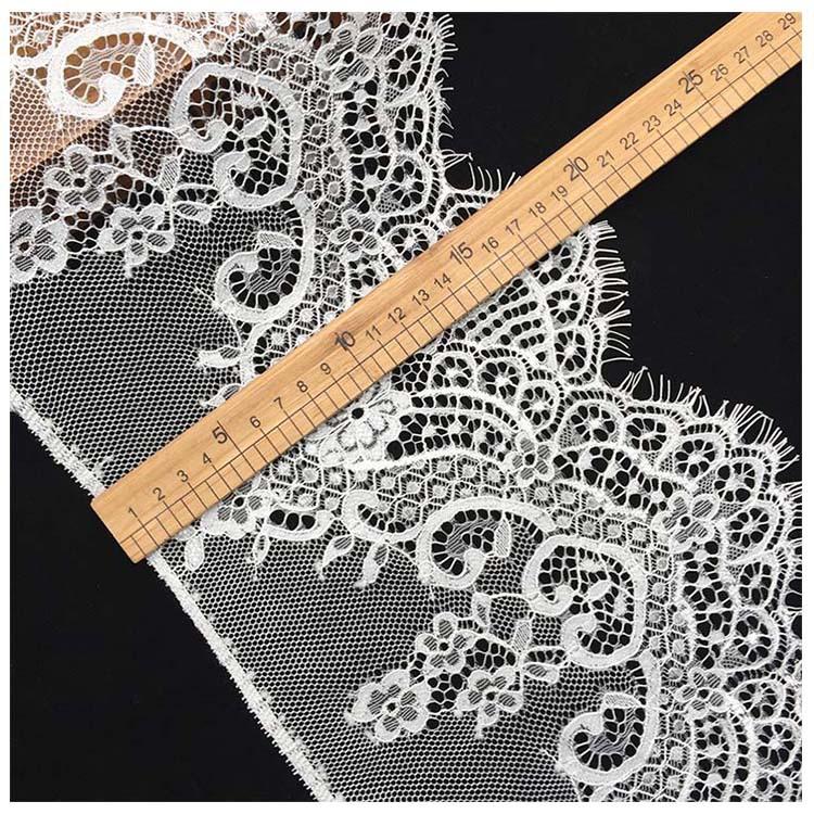 

19 см * 300 см ресницы кружево шириной 19 см ресницы кружево марля вышитые кружевные аксессуары платье юбка рукава декоративная ткань белый
