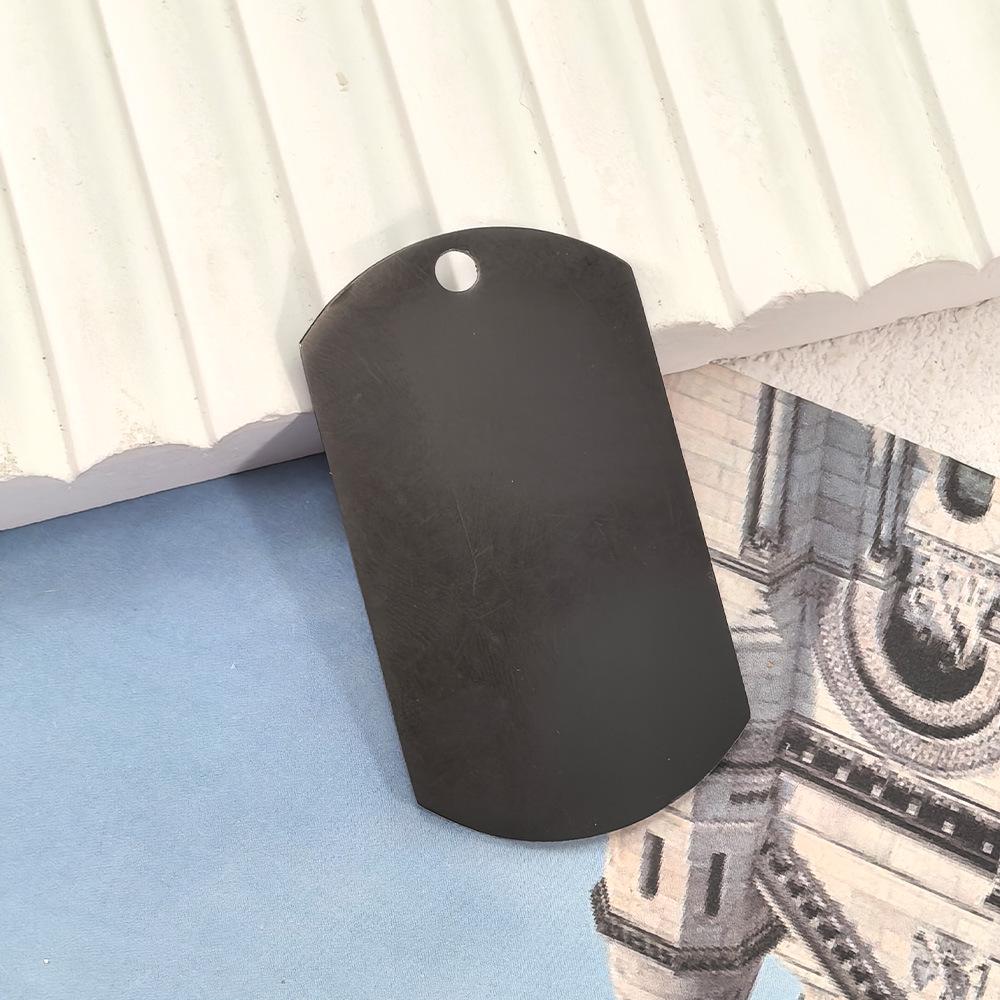 Mirror Polished Stainless Steel Engravable Military Dog Tag Pendant