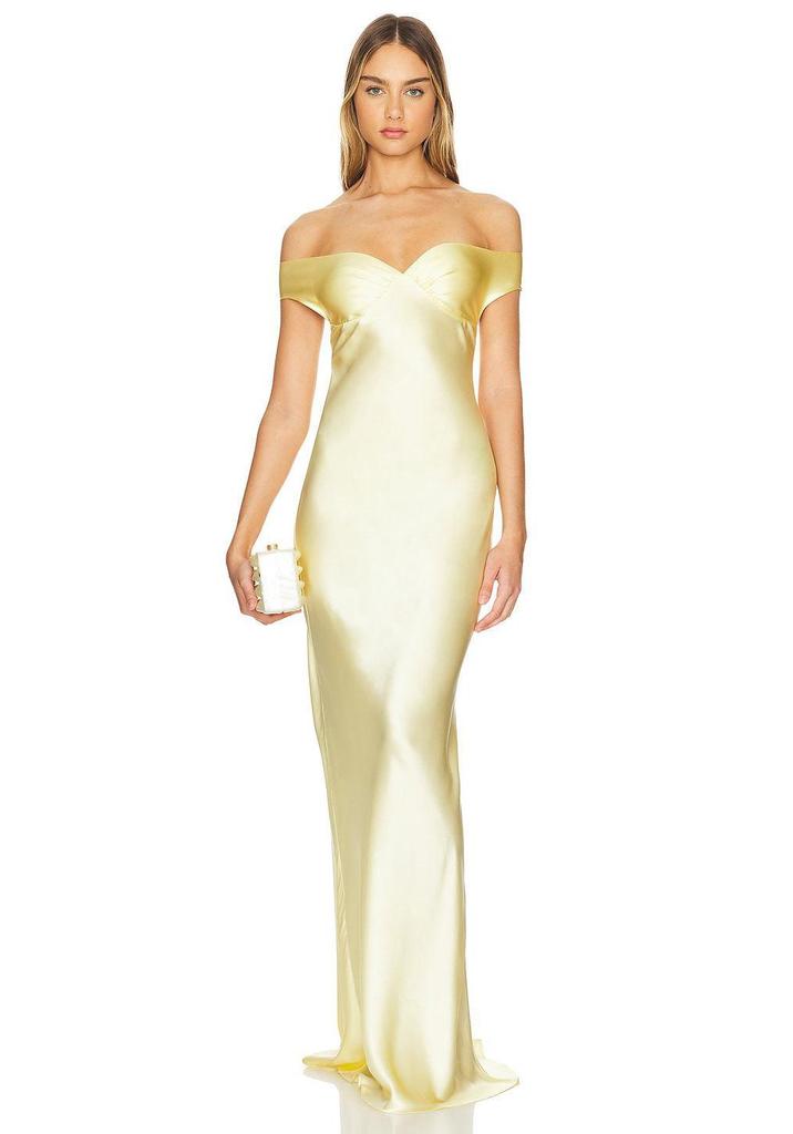 2025 European High-End Off-the-Shoulder Satin Fishtail Evening Gown
