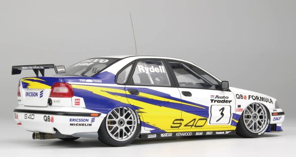 Volvo S40 1997 BTCC Browns Hatch Winner 3D vytištěný přední kolík součástí plastového modelu PN24034HE Platts/NuNu 1/24 gril/kapota