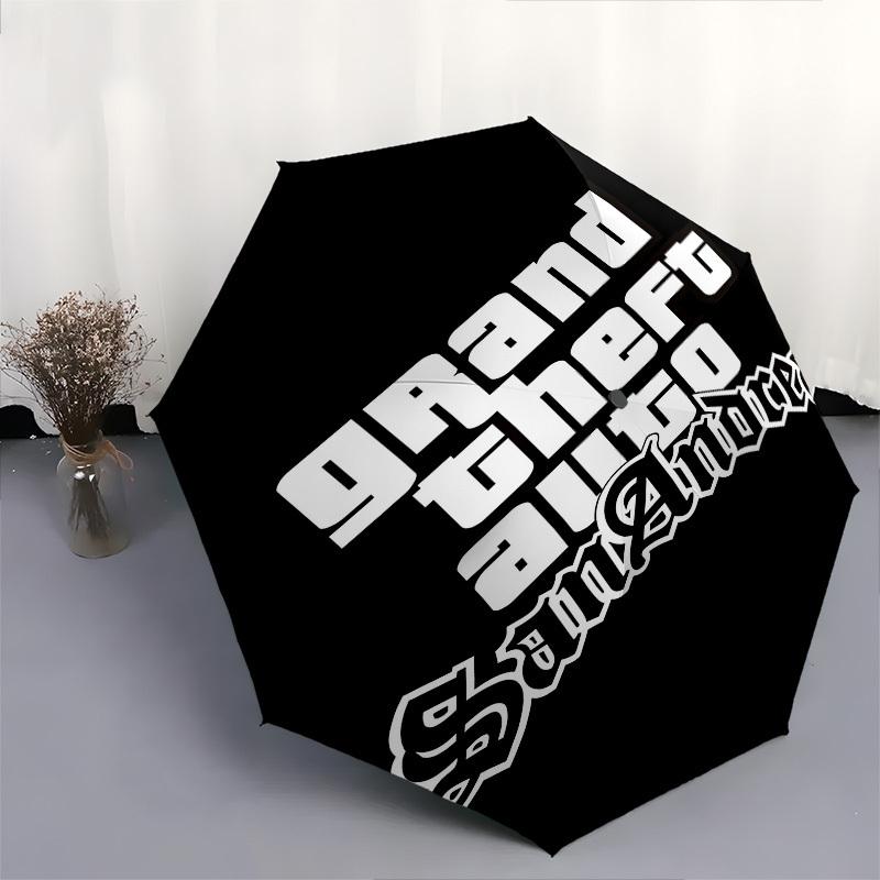 1pc Grand Theft Auto San Andreas Automatic Open Close Umbrella with 8-Rib Windproof Canopy Compact Portable Travel Umbrella10251