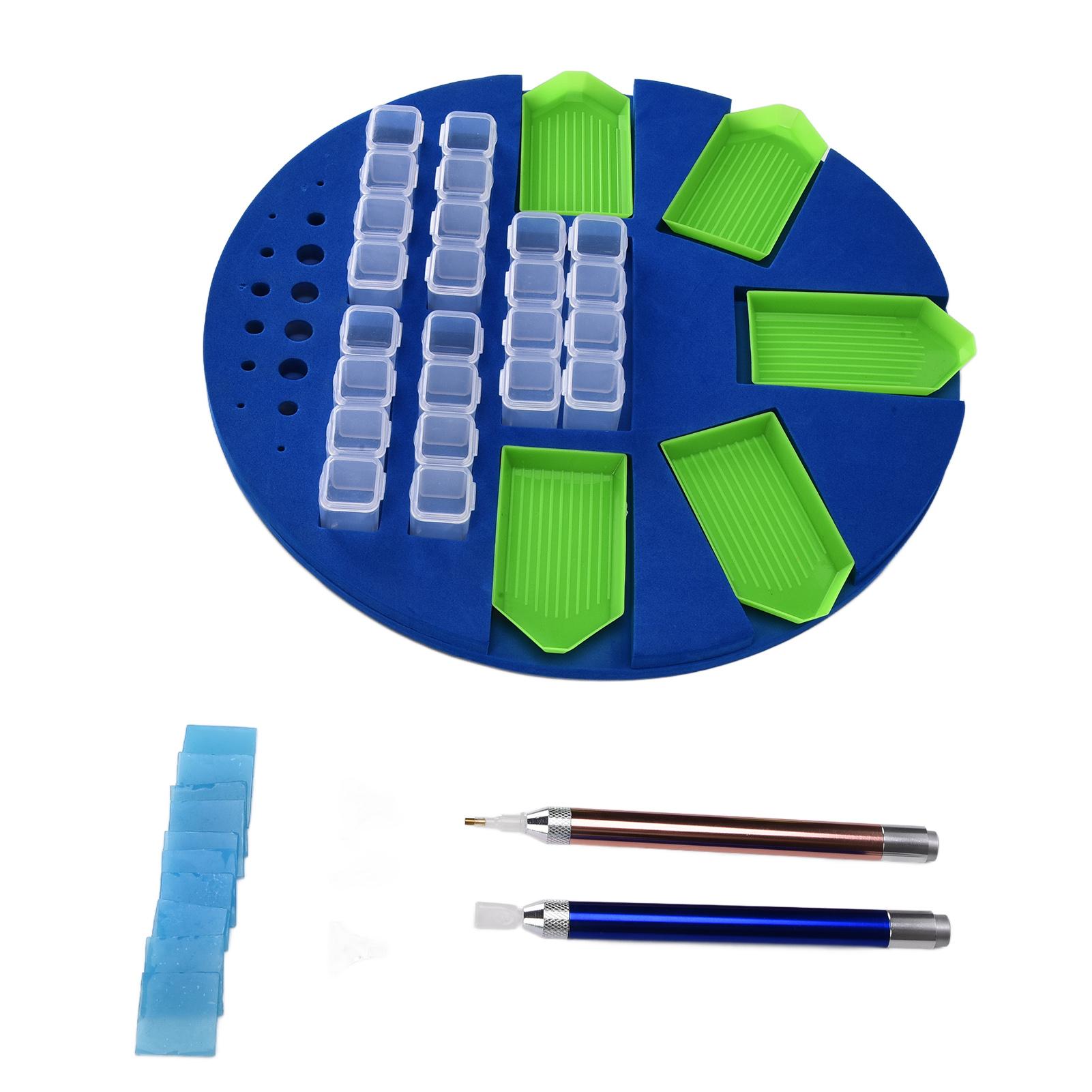 

Rhinestone Painting Tools Organizer Space Saving Convenient Safe Rhinestone Painting Art Tray Holder