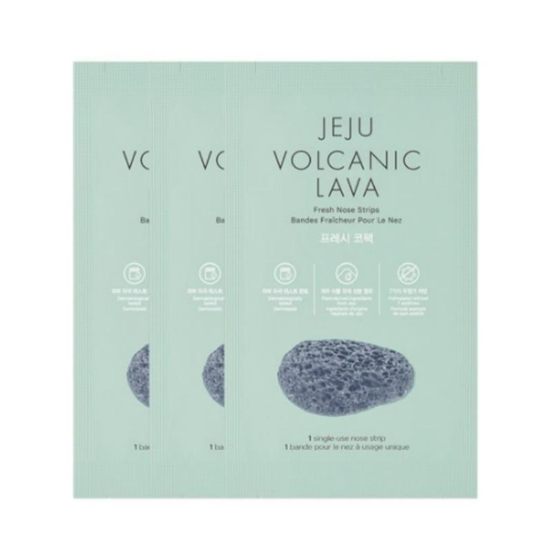THE FACE SHOP Jeju Volcanic Lava Cleansing Nose Pack Fresh 7pcs x 3 Sets