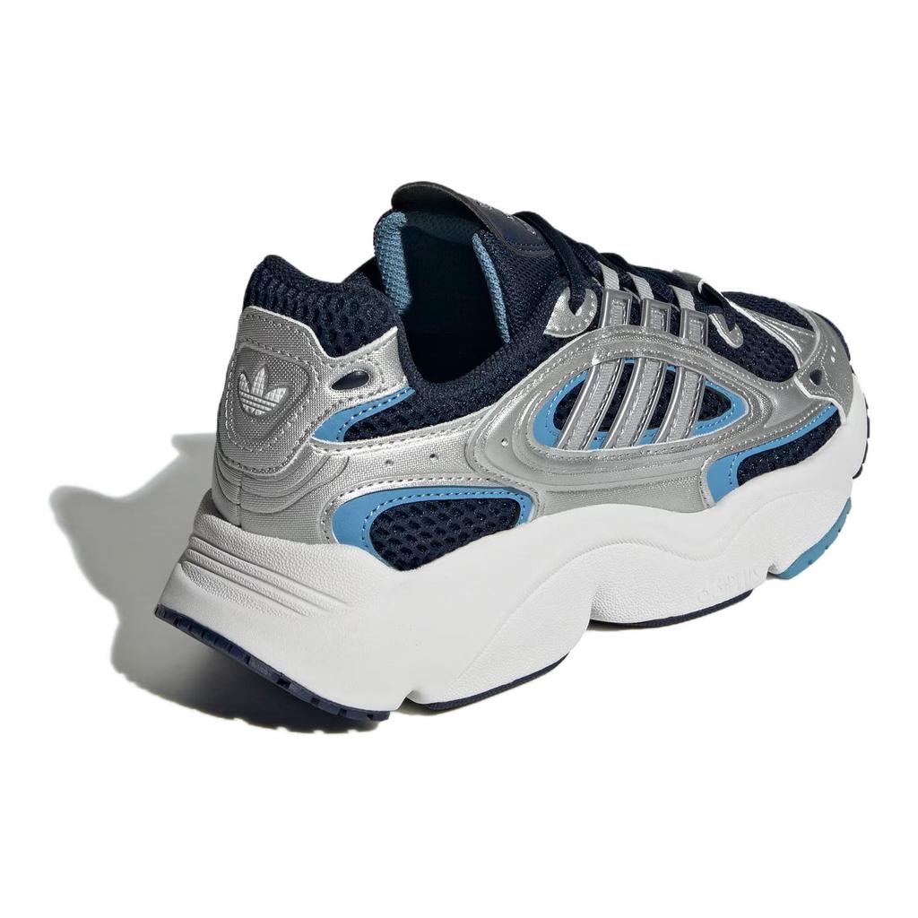 Adidas Originals Ozmillen Trendy Versatile Slip-Resistant Durable Low-Top Casual Shoes Kids Casual Shoes Silver Blue IG4274