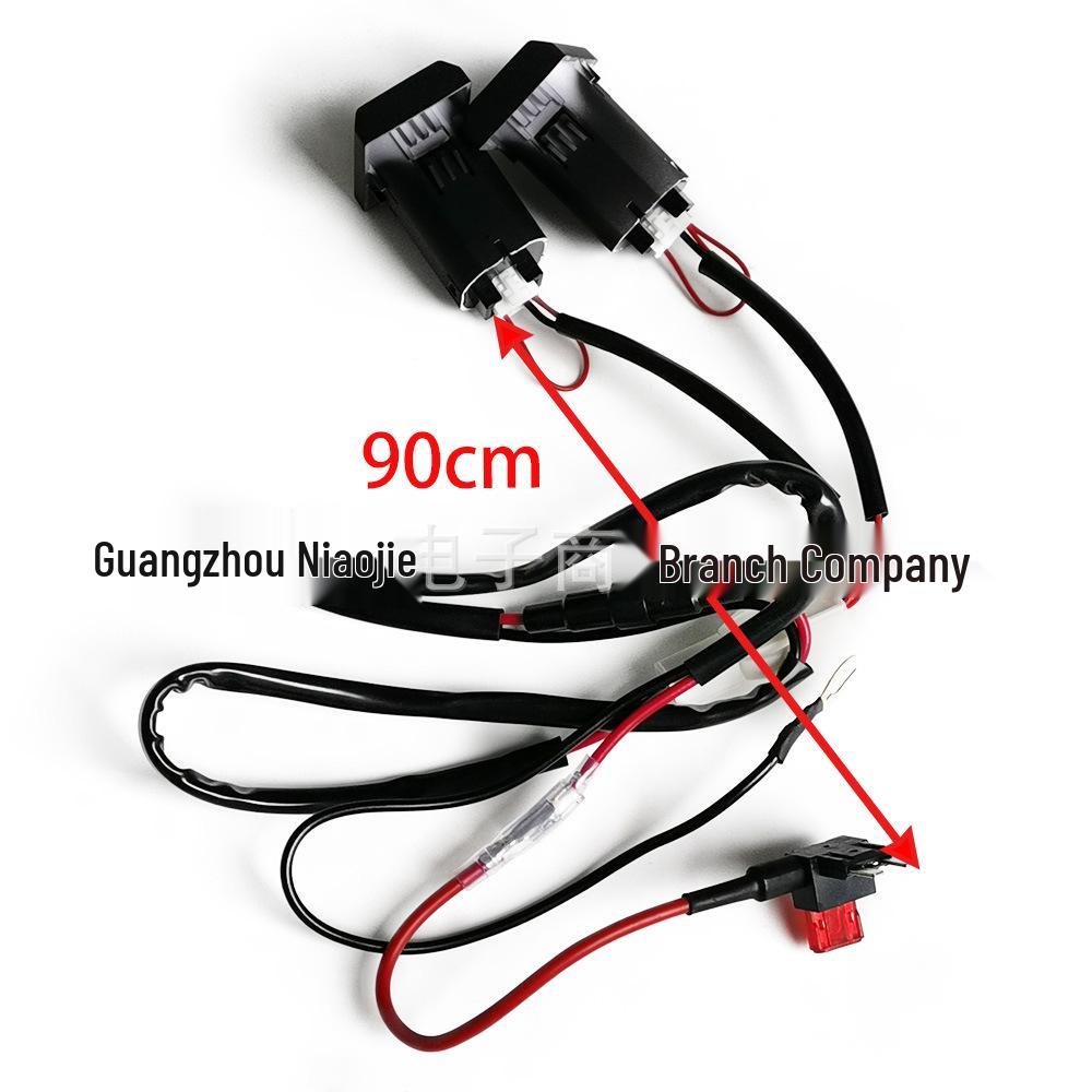 QC3.0 USB Dual Car Charger for Ford Transit 2017-2019—fits original charging ports.