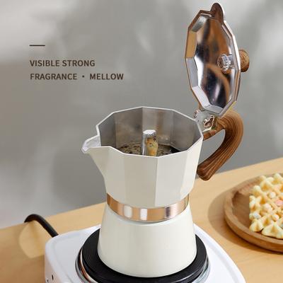 Cafetière expresso Moka Pot 150 ml Cafetière légère pour cuisinière Facile à utiliser