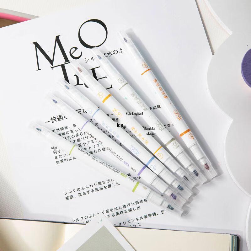 Deli S740 6-Color Dual-Tip Mildliner Highlighter Set