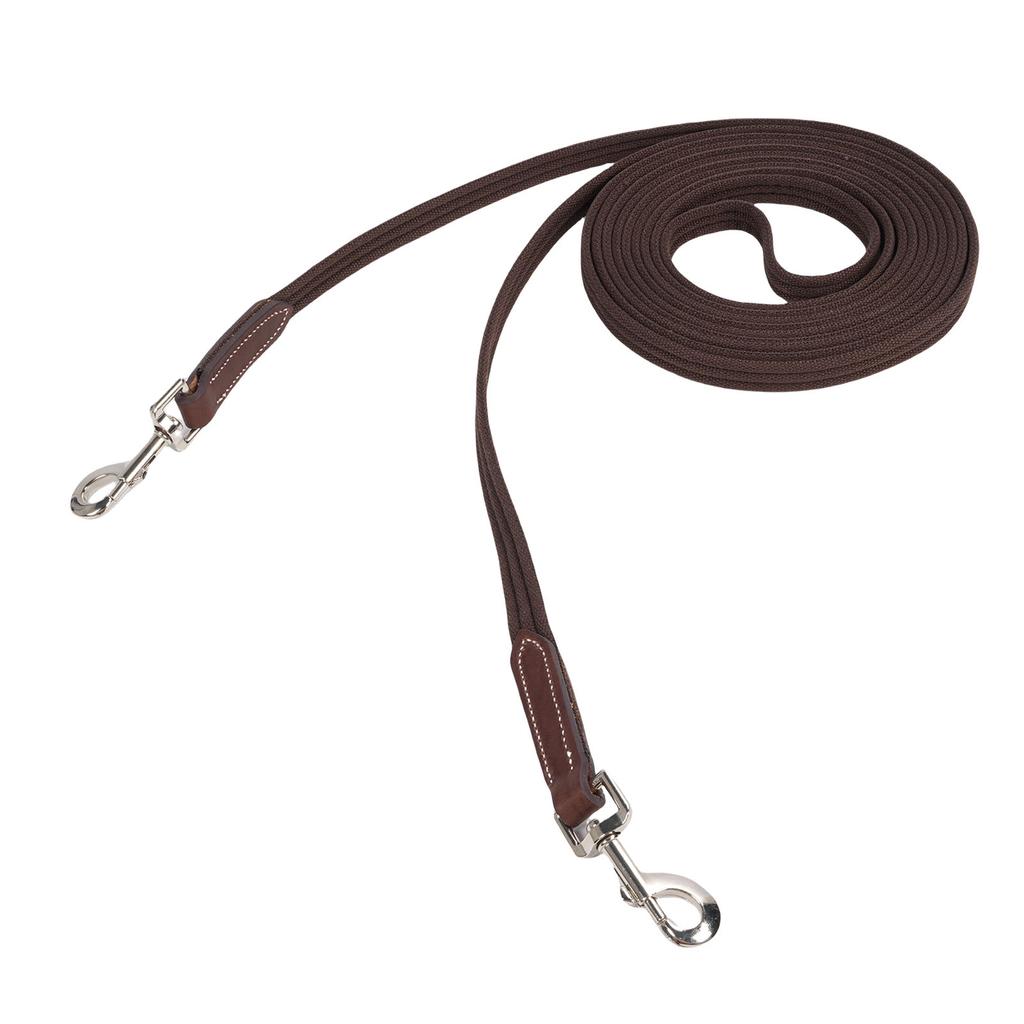 Horse Lunge Line with Rotating Snap Buckle Cowhide Webbing Comfortable Grip Long Horse Training Rope for Daily Training