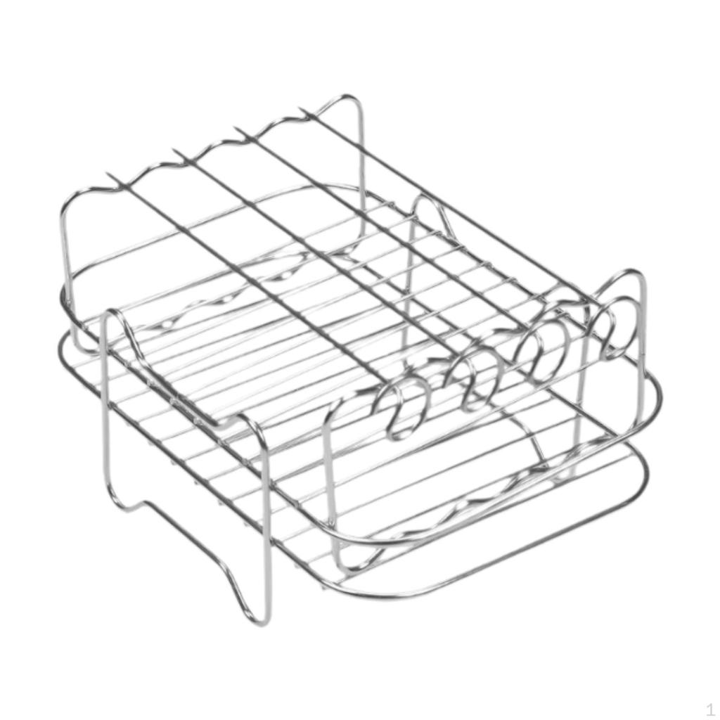 Air Fryer Rack Drain Kabob Cooling Multi-layer 304 Stainless Steel Potato