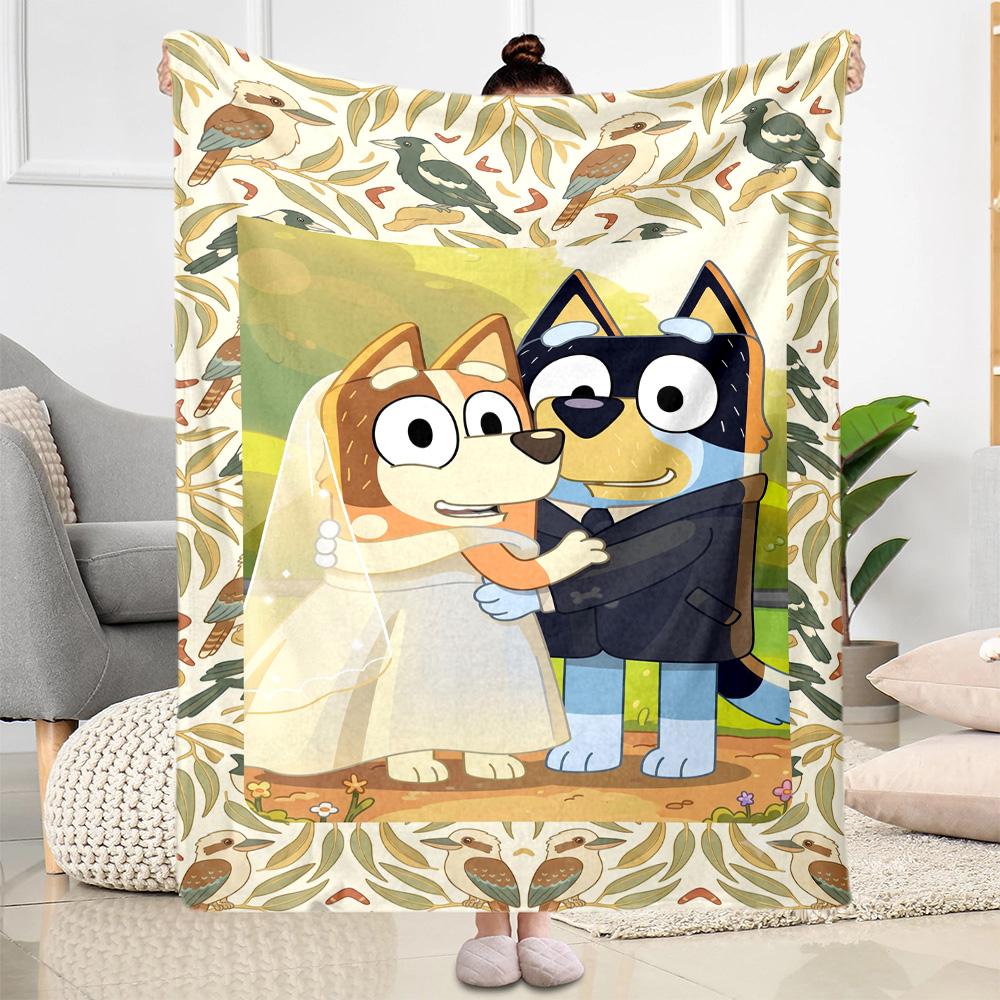 Bluey 50 Blanket Soft & Cozy Suitable for Seaside Bedding Office for All Occasions Stylish Decor Ideal Gift for Friends Family Couples Picnic