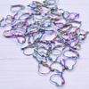 50pcs/Lot Rainbow Ear Hooks For Jewelry Making Earrings Ear Piercing Hoop Stainless Steel Jewelry Findings Wholesale Components