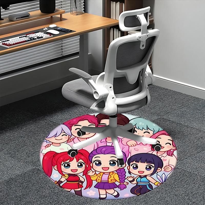 

Kpop Girls Chair mat Round Rug Office carpet, Non slip, Suitable for Living Rooms, Bedrooms,Decor1205743a 80cm by 80cm