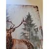 Vintage Elk Antlers Tin Metal Wall Sign Rustic Wildlife Decor for Cabin Lodge Bar