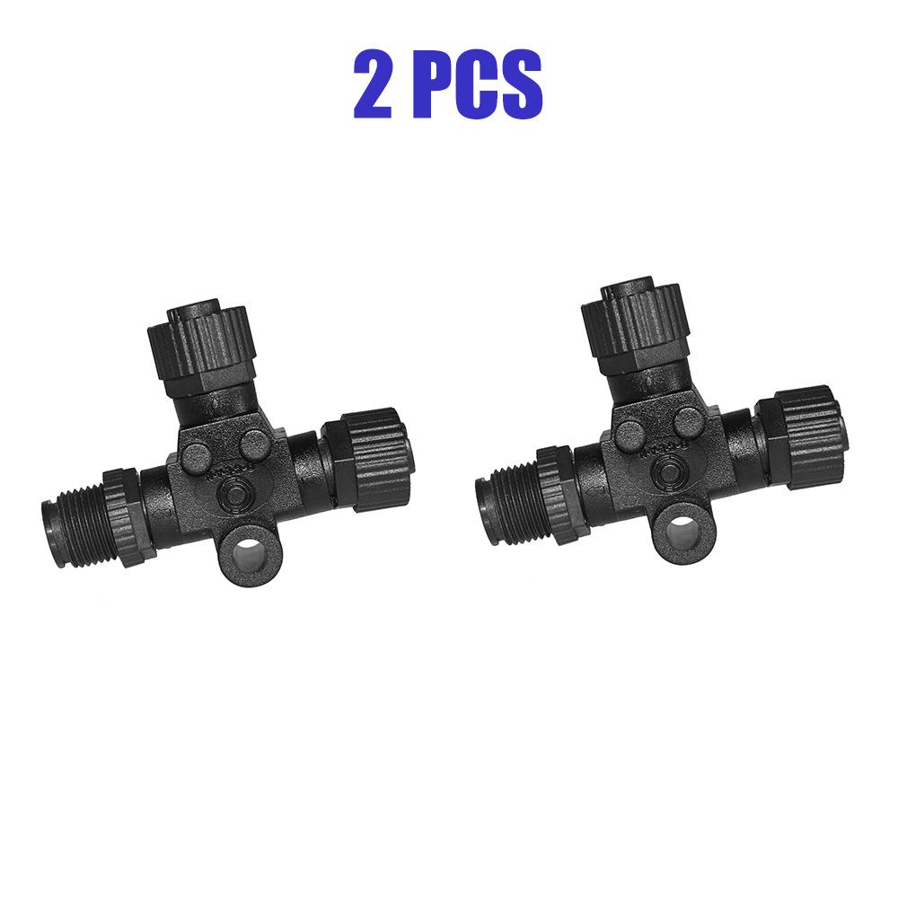 NMEA 2000 T Connector 3 Port T-shaped Three-way Plastic Nut Waterproof NMEA 2000 Starter Kit T-Connector Converter 1/2/4 PCS