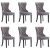 VidaXL 6x Dining Chairs Dinner Chairs Dining Room Seats Kitchen Furniture Home Meal Interior Grey 3055874
