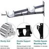 Curtain Rod Bracket,Adjustable Curtain Rod Holder,Double Curtain Brackets Wall Mount Curtain Rod Hook for Living Room
