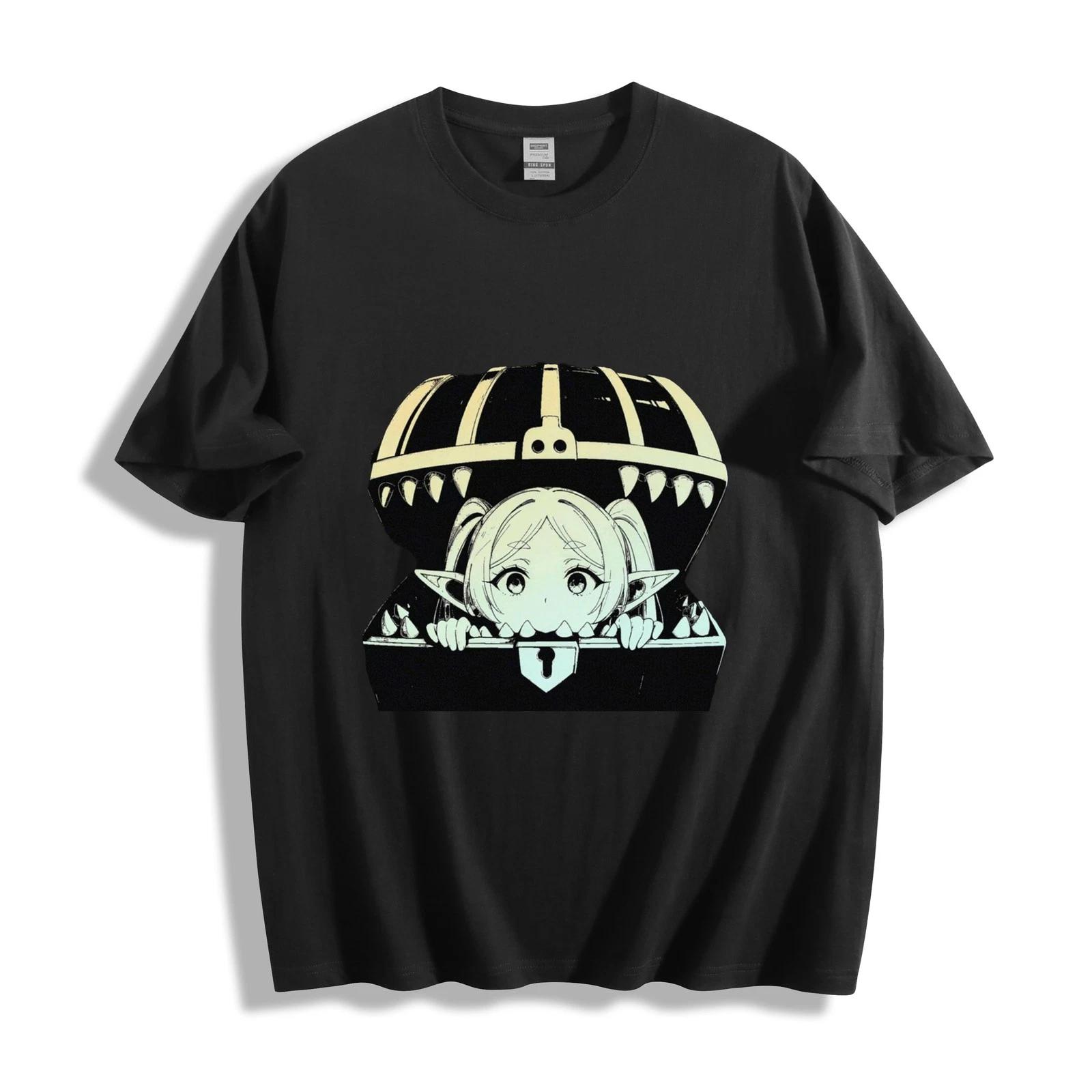 Frieren Mimic Trap T-Shirt - Chest Monster Peek Design Unisex Tee XS