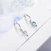 Wave Cube School Gift Fashion Zirconia Sparkling Classic Stud Earrings for Women Dazzling Female Elegant Accessories Timeless Jewelry